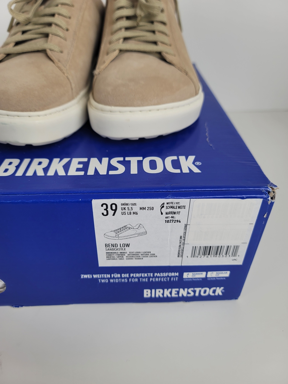 Birkenstock Bend Low Suede Leather Tan Taupe Brown Sneaker US L8, M6 Narrow Fit - Picture 10 of 11